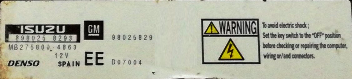 MB275800-4863 , 98025829 , 8980258293 , EE 