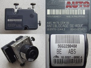 Pompa ABS MK70 Peugeot 206 207 Citroen C2 C3  10.0970-1144.3 , 9662298480 , 10.0207-0092.4 / 10097011443 , 96 622 984 80 , 10020700924